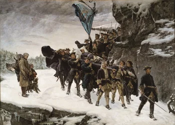 Het lichaam van koning Karel XII van Zweden naar huis brengen