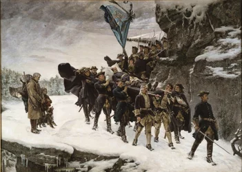 Het thuisbrengen van het lichaam van koning Karel XII van Zweden