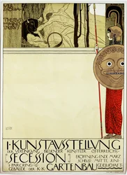 Affiche voor de eerste kunsttentoonstelling van de " Secession " kunstbeweging