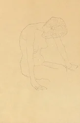 Studie van een vrouwelijk naakt, c.1908-1909
