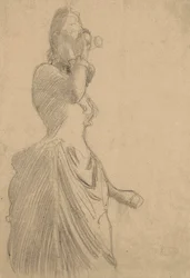 Vrouw met verrekijker