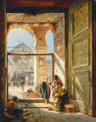 De Poort van de Grote Omajjadenmoskee, Damascus, 1890