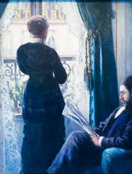 Interieur, vrouw bij het raam