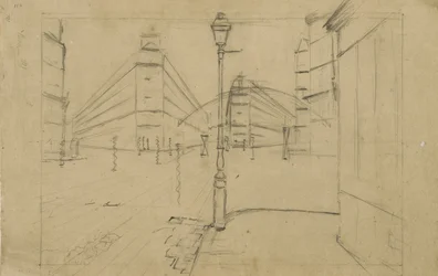 Studie voor Parijs Straat, Regenachtige Dag, 1877