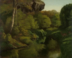 Uitzicht in het bos van Fontainebleau. 1855