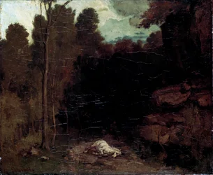 Landschap met een dood paard, 1850s