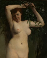 Naakt met bloeiende tak, 1863
