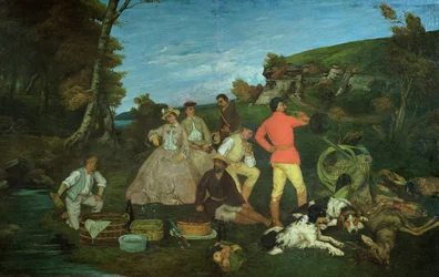 De picknick van de jager