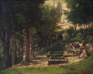 De lente in Fouras Een schilder en zijn model