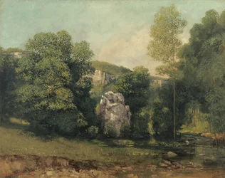 De stroom van de Breme die uit de Puits Noir komt, 1865