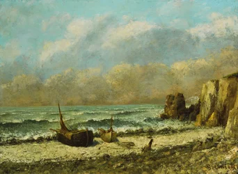 Twee boten op het strand