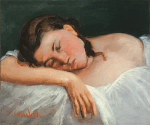 Slapend jong meisje, 1847