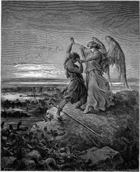 Jakob worstelt met de engel (Gen. 32:24-32)