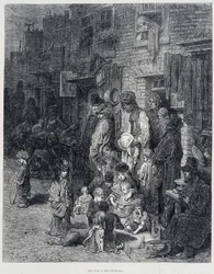 Een straat in Whitechapel - in 