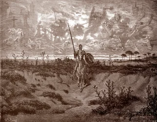 Don Quichot vertrekt op zijn avonturen