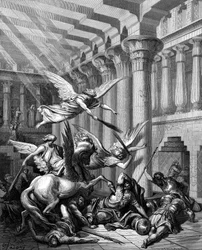 Heliodorus probeert schatten uit de tempel van Jeruzalem te halen, 1865-1866