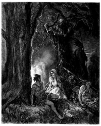 Illustratie door Gustave Dore voor de roman van Francois Rene de Chateaubriand, Atala, editie Hachette 1863
