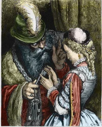 Illustratie voor “Blauwbaard”