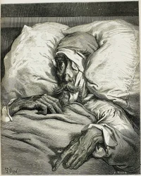 Illustratie uit de roman Don Quichot van Miguel de Cervantes, 1863
