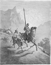 Illustratie bij het boek Don Quichot de la Mancha door M. de Cervantes, 1863
