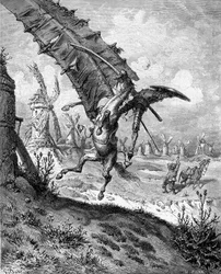 Illustratie bij het boek Don Quichot de la Mancha door M. de Cervantes, 1863