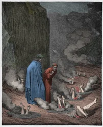 Inferno, zang 19: Dante berispt paus Nicolaas III