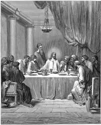 Jezus en zijn discipelen bij het Laatste Avondmaal, 1866