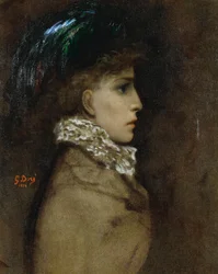 Portret van de actrice Sarah Bernhardt