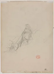Schets van Jachtscene (verso)