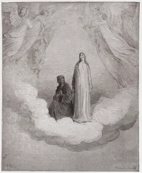 De Goddelijke Komedie, Paradiso, Zang 21: De zalige Beatrice in de zevende kring - door Dante Alighieri (1265-1321) - Illustratie door Gustave Doré (1832-1883)