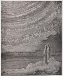 De Goddelijke Komedie, Paradiso, Zang 28: De fonkelende schare des hemels - door Dante Alighieri (1265-1321) - Illustratie van Gustave Doré (1832-1883)