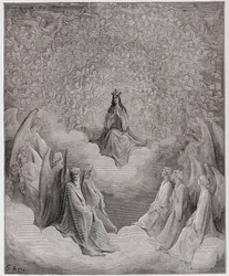 De Goddelijke Komedie, Paradiso, zang 31: De koningin des hemels - van Dante Alighieri (1265-1321) - Illustratie van Gustave Doré (1832-1883)
