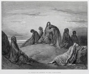 De dochters van Jephta, Illustratie uit de Dore Bijbel