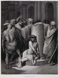 De geseling van Christus; Illustratie uit de Dore Bijbel