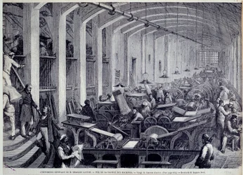Uitzicht op de drukpersgalerij door Charles Lahure