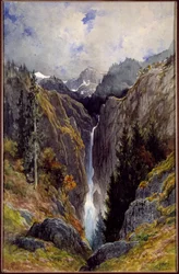 Waterval van het hellegat in de vallei van de Lys