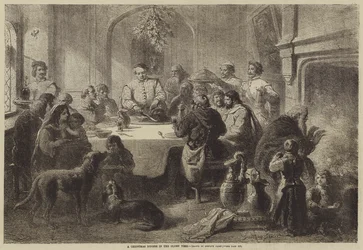 Een kerstdiner in vroegere tijden