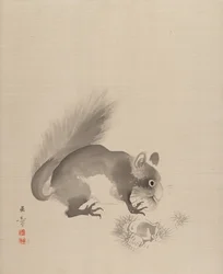 Eekhoorn die Kastanjes Eet, 1887-92
