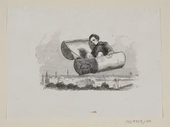 Illustratie voor "De vliegende koffer" in H.C. Andersen, "Sprookjes en verhalen", Deel 1