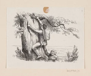 Illustratie voor "Het vuursteentje" in H.C. Andersen, "Sprookjes en Verhalen", Deel 1