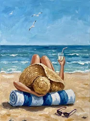 Zomerse ontspanning op het strand