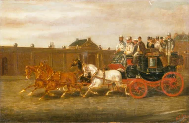 Londen naar Brighton koets op de weg