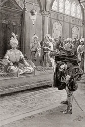 Sir Anthony Shirley bezoekt het hof van Shah Abbas de Grote, Perzië in 1599, uit Hutchinson