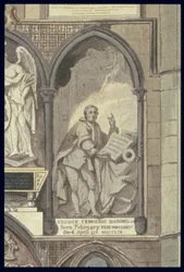 Westzijde van Poets Corner, plaat 25 uit Westminster Abbey (detail)