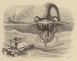 Zeeslang vooruit! (gravure)