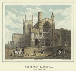 Rochester Cathedral, noordwestelijk uitzicht