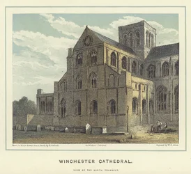 Winchester Kathedraal, uitzicht op de noordelijke transept