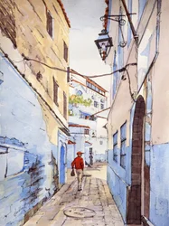 Een Bezoeker, Chefchaouen, Marokko, c.2024