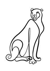 Cheetah met sierlijke lijnen