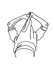 Schets van een hoodie